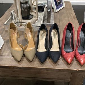 3 pairs of Zara, Steve Madden Nine West pumps